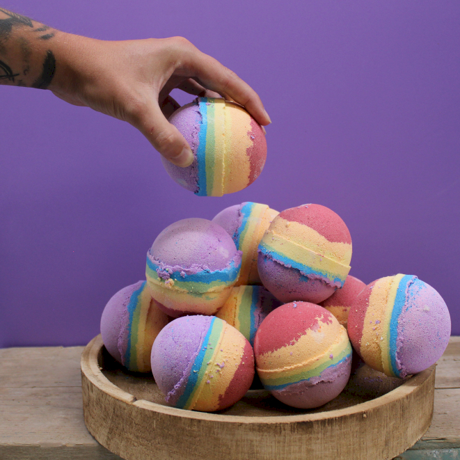 Rainbow & Charcoal Bath Bombs